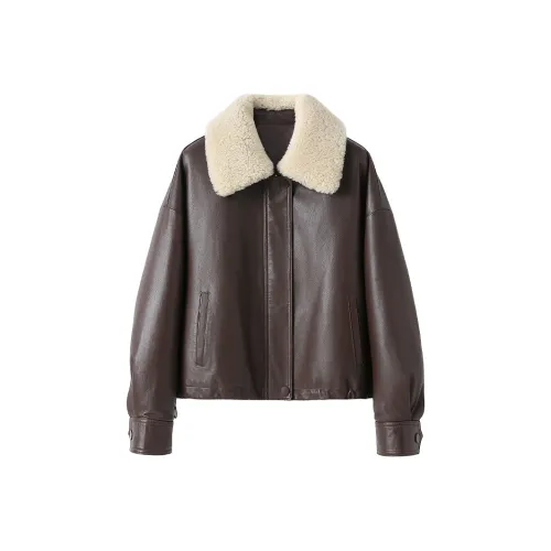 FAVMARTHA Кожа Куртка Женская