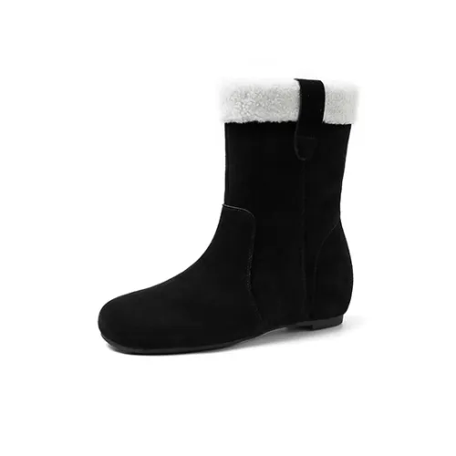 BETCRIS x SUYANJIAO Искусственный мех Ботильоны 21,5 см Зимние ботинки Женские