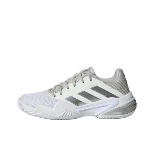 Adidas Barricade 13 Амортизация Износостойкие Низкие Кроссовки для Тениса Женские Белые Серые