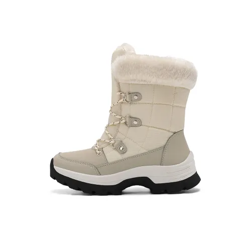 QINBU Утепленная обувь Термозащита Увеличение высоты Устойчивость к истиранию Противоскользящие Зимние ботинки Женские