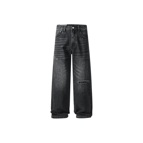 SONGS ALONG Patch Черный Унисекс Джинсы