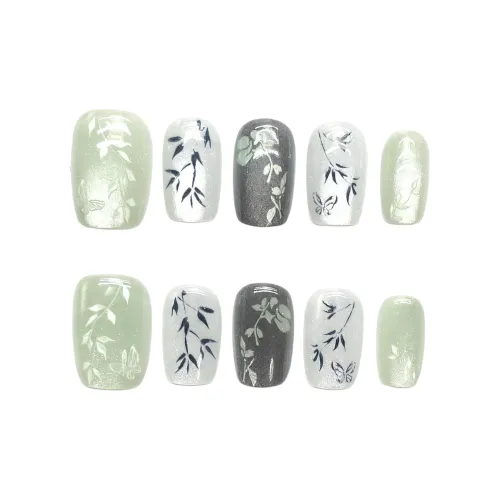 Suiyiie Полуручная искусственная ногтевая пластина Короткий ЛАДДЕР Очень короткий Трапеция Ascend The Весна Гора Градиентный