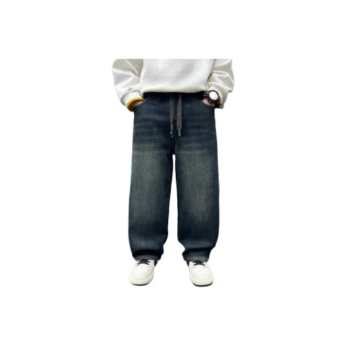 YALU Синий и Серый с флисовой подкладкой XTT7300 Школьные джинсы