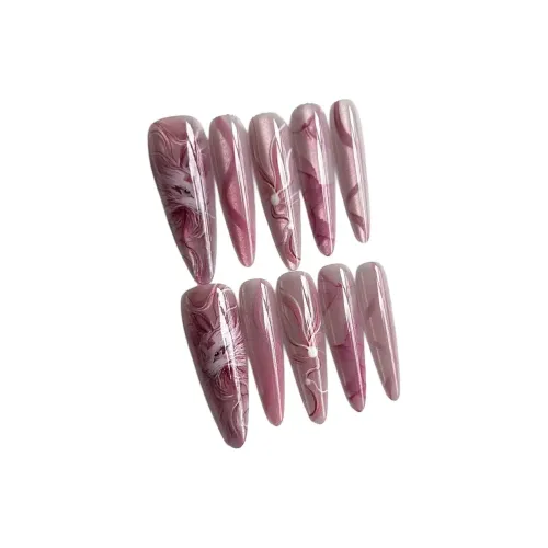 OEING False Nail Миндаль Красно-белый Градиентный Стиль Instagram