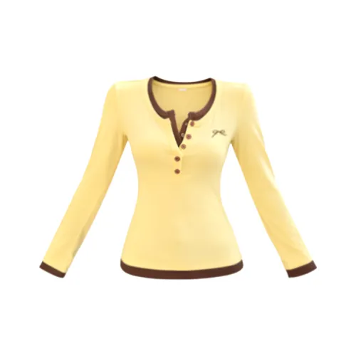 IUNOP Длинный рукав Т-рубашка Женская