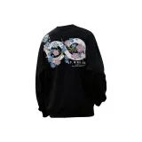 Черный цветок, плечевые накладки, вышивка