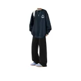 Три горы Черный Свитшот + Обычный Черный Повседневные Штаны