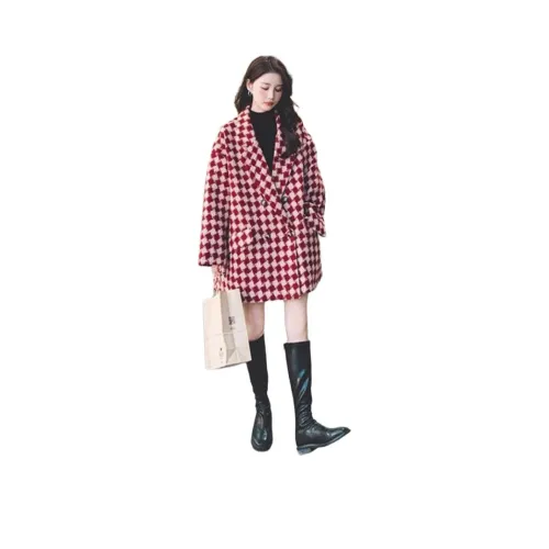 MDEHT Red Women's Coat MDEHT Красный Женский Пальто