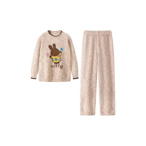 Gongdie Кофейный Женский Пижамный Комплект