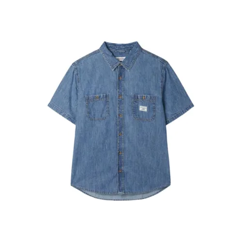 GUESS Мужские Синие Рубашки