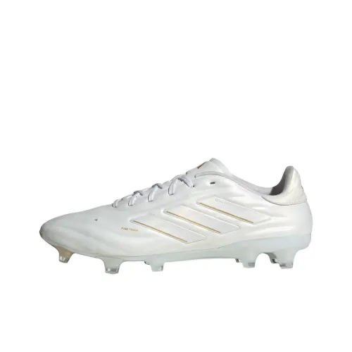 Adidas COPA PURE 2 FG Твердый грунт противоскользящие и устойчивые к истиранию поддержка футбольные бутсы унисекс белый