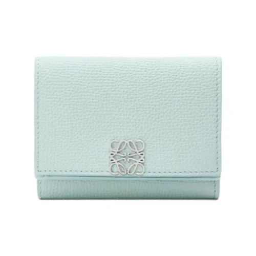 LOEWE Anagram Телячья кожа Кошелек Женские Снежно-синий