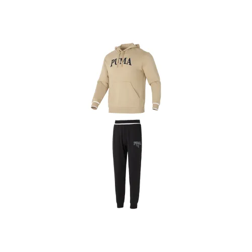 PUMA Комплект Хаки Топ + Черный Низ Мужские Спортивные Костюмы Толстовки