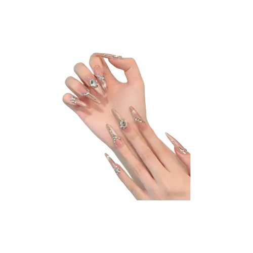 OCHIEN Rich Heiress Премиум Feel Coquette Style Французский Chain Diamond Flashing Elegance False Nail