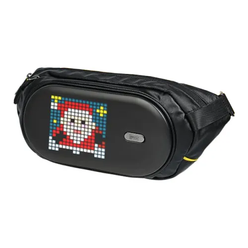 Divoom ПУ (полиуретан) Пиксель Универсальный Рюкзак Бананка Унисекс Черный