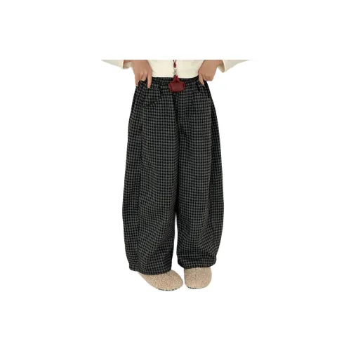 Marcolor Флисовые штаны в клетку для школьников вязаные тренировочные штаны