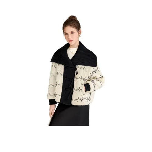 TOUCH Пуховая куртка Женская Черный Бежевый Белый