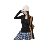 Черный ~ Миллированные Волосы Горячий Флис