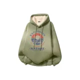 [Thickened и с флисовой подкладкой] Серый горошек зеленый (Tn Дикая природа Лось)