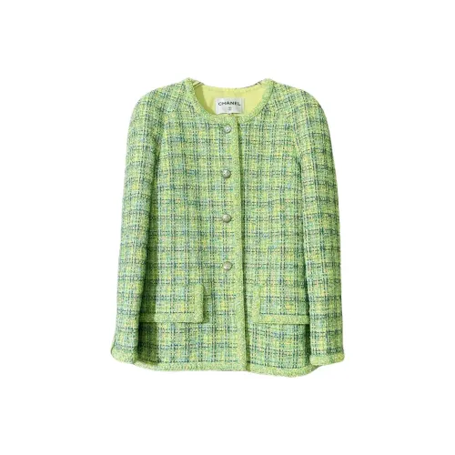 Chanel Куртки и Пальто Женские Зеленые