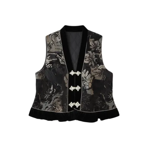 AURORA DIARY Черные Женские Жилеты