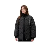 Черный хлопковый пуховик