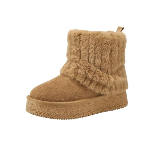 QINBU Утепленная обувь Термозащита Устойчивая к истиранию Против скольжения 13,5 см Зимние ботинки Женские