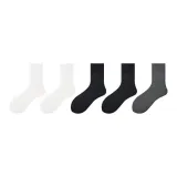 [Утолщенные носки Loop] Натуральный белый *2 + Черный *2 + Темно-серый *1 [5 пар]