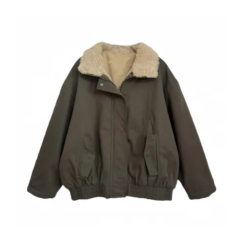 VKXOW Зеленый Женский Бархатный Куртка