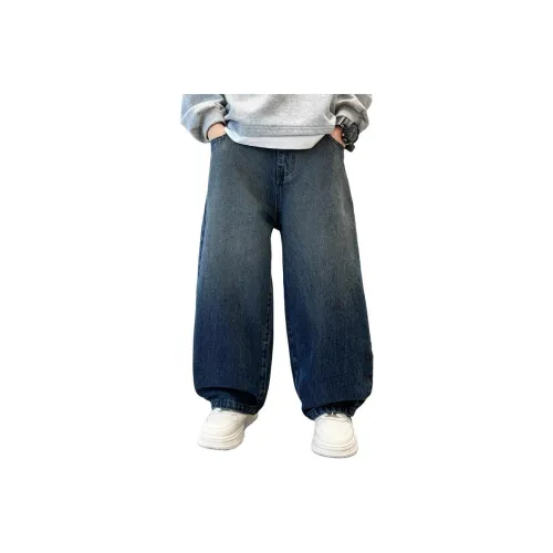 YALU Синий Серый С флисовой подкладкой ZYT5801 Школьные Джинсы