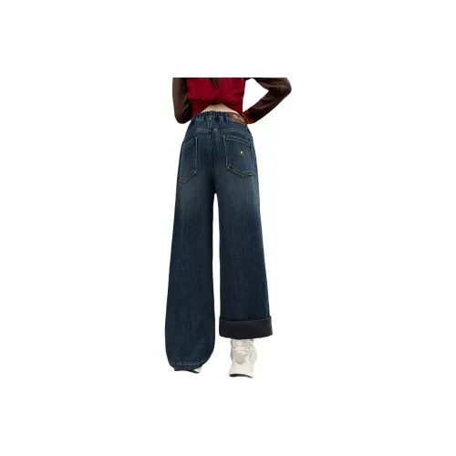 Marcolor Синий С флисовой подкладкой Штаны Школьный возраст Джинсы