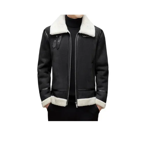 27DESHENGHUO Кожаная куртка мужская