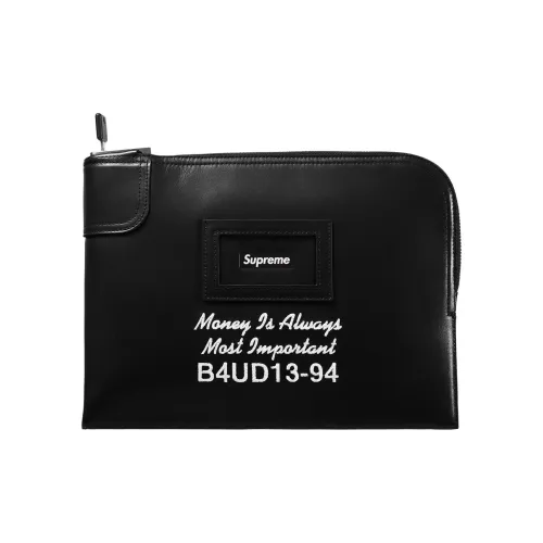 Supreme Клатч из коровьей кожи унисекс черный