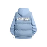 Комплект (Свитшот Sky Blue + Утолщенный синий жилет с белым принтом)