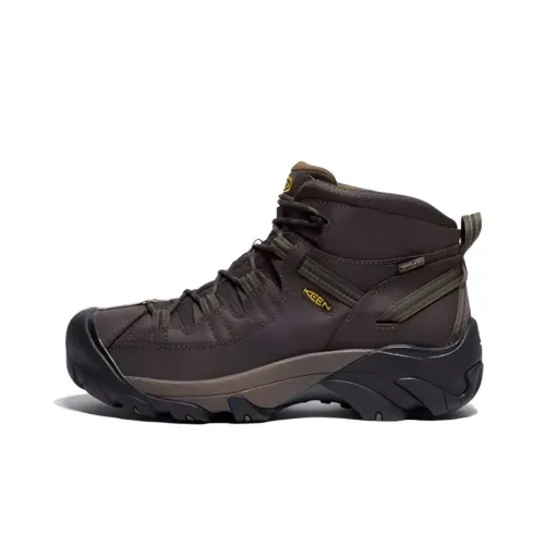 KEEN TARGHEE II MID WP Противоскользящий устойчивый к истиранию верхний слой уличная обувь мужская умбра