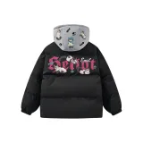 Чёрный с серым капюшоном