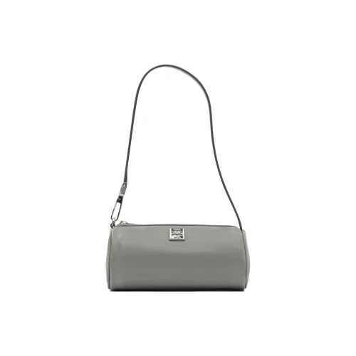 TORY BURCH Virginia Переработанный нейлон Цилиндрическая сумка Сумка на плечо Стандартная Маленький размер Женская Сланцево-серый цвет