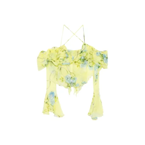 Blumarine Жёлтые Синие Женские Рубашки