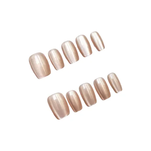 OEING False Nail Короткий Квадрат Светло-коричневый Градиентный Кошачий глаз