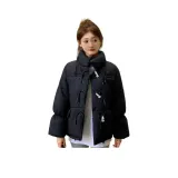 Черный хлопковый пуховик