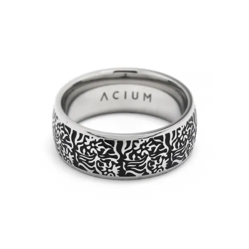 ACIUM Luxury Vintage Totem Premium Niche Trendy Hip Hop Street Cool Handsome Steel Rings Unisex