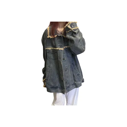 RiseBrand Черный Серый Цвет Унисекс Джинсовые Куртки