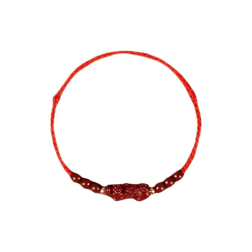 Oukang Браслет с шнурками из киновари Унисекс