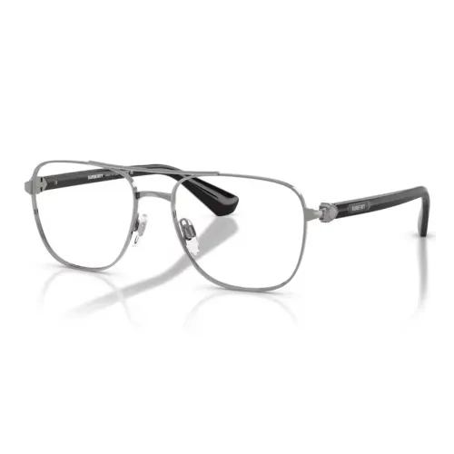 Burberry Металлические Aviator Очки с диоптриями Мужские Серый Серебристый Золотой
