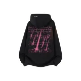 Тяжелый полиэстер-хлопок, черный-розовый (с флисовой подкладкой)