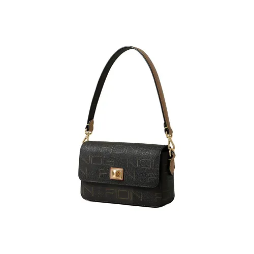 FION Искусственная кожа Сумка через плечо Стандартная Женская Кофейного и Верблюжьего цвета