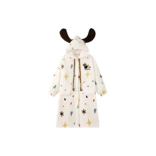 QINGYING Щенок Сон Сиреневый Женские Банные халаты