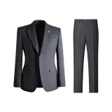 Dark Gray Two-Piece Set (Detachable Brooch)  
Темно-серый двухкомпонентный комплект (съемная брошь)