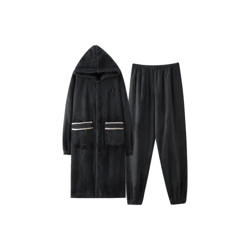 CAOBENCHUSE Черный мужской комплект пижам