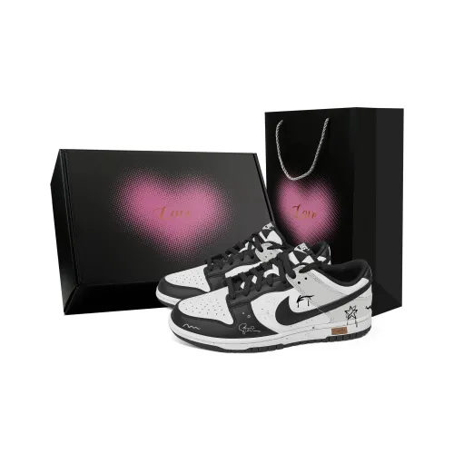 Nike Dunk Star Love Box Abrasion Resistant Low Top Скейтборд Кроссовки Unisex Черный Серый